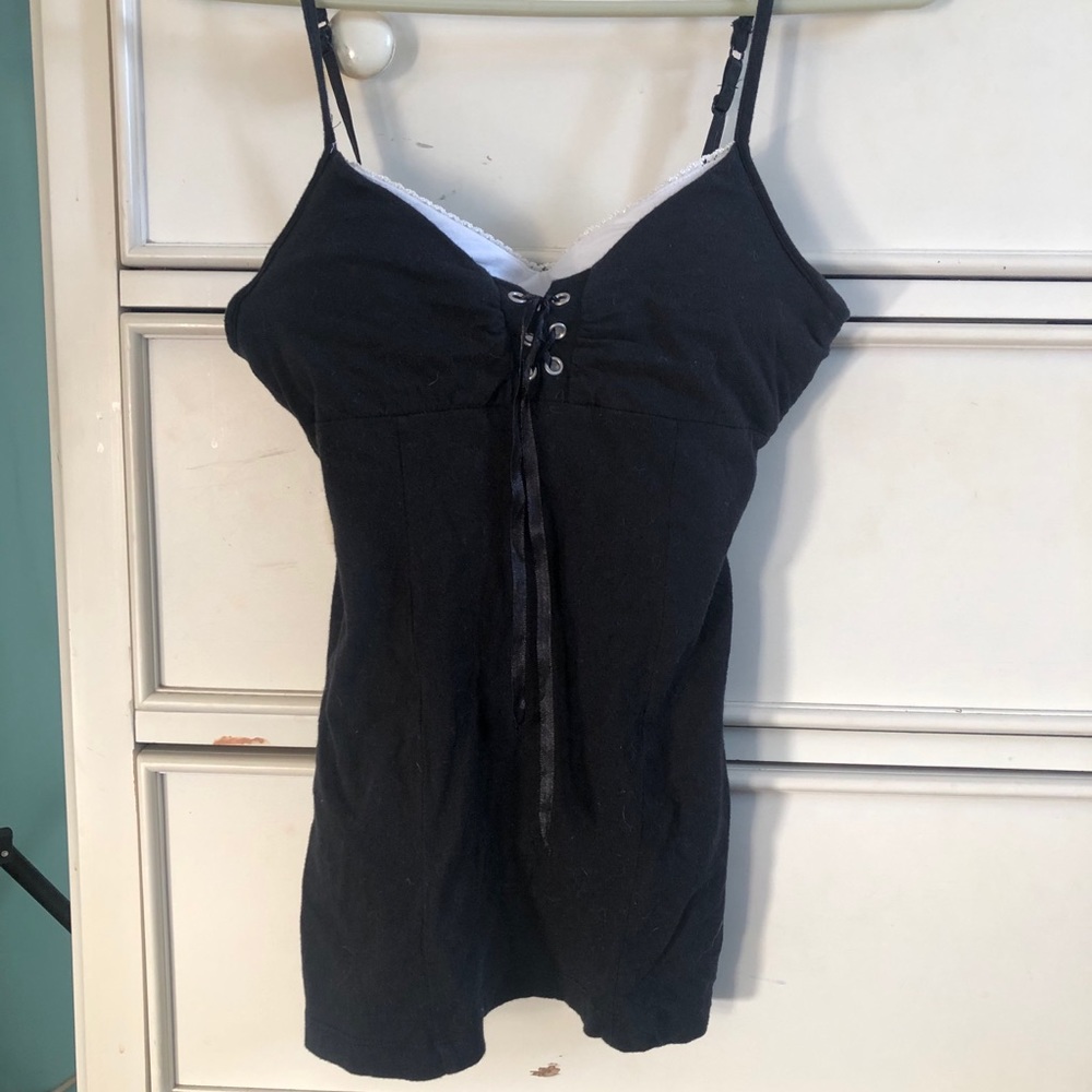 Lei Black Push Up Tank Top